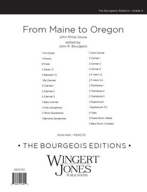 Sousa, J P: From Maine To Oregon - Full Score