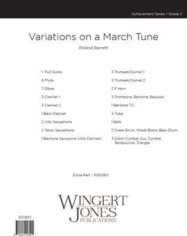 Barrett, R: Variations On A March Tune - Full Score