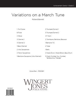 Barrett, R: Variations On A March Tune - Full Score