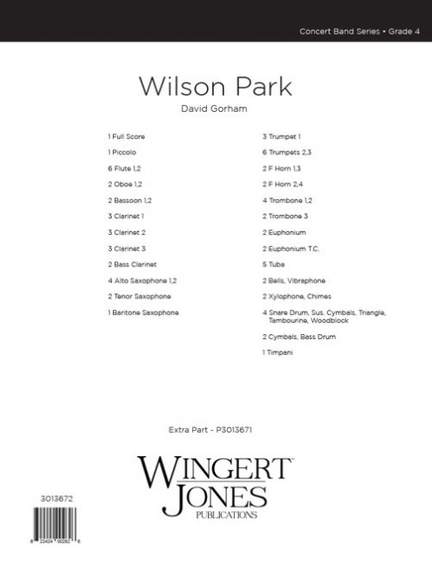 Gorham, D: Wilson Park - Full Score