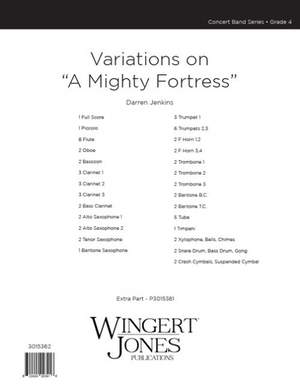 Jenkins, D W: Variations On A Mighty Fortress - Full Score