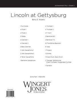 Kopetz, B E: Lincoln At Gettysburg - Full Score