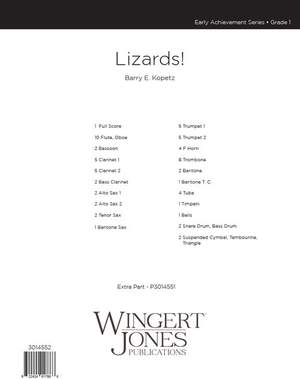 Kopetz, B E: Lizards - Full Score