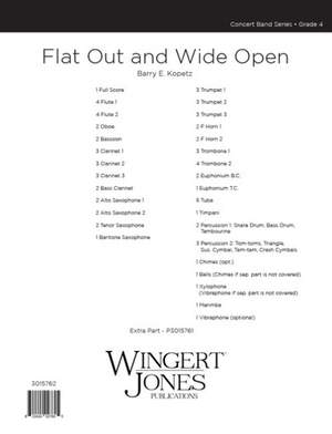 Kopetz, B E: Flat Out and Wide Open - Full Score