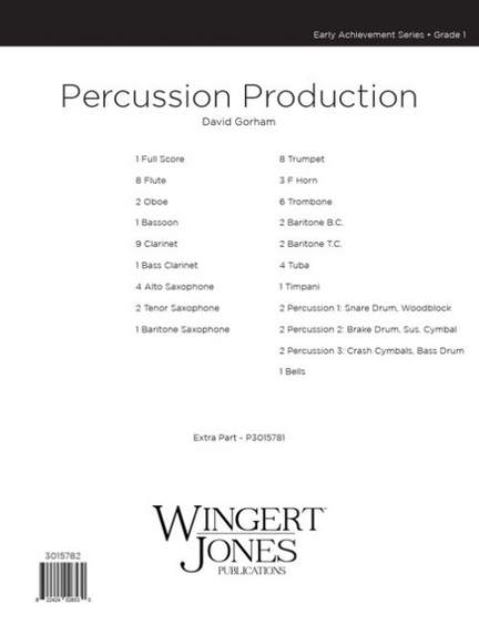 Gorham, D: Percussion Production - Full Score