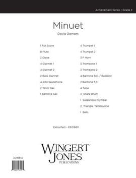 Gorham, D: Minuet - Full Score