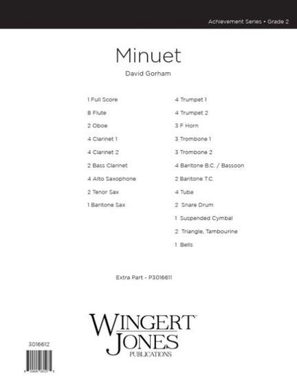 Gorham, D: Minuet - Full Score
