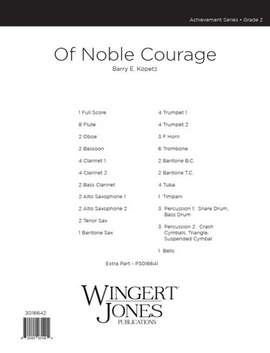 Kopetz, B E: Of Noble Courage - Full Score