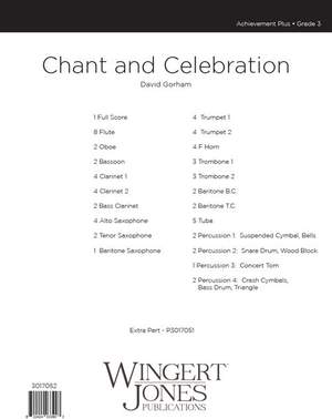 Gorham, D: Chant and Celebration - Full Score
