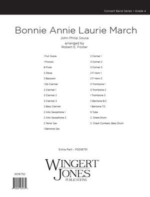 Sousa, J P: Bonnie Annie Laurie March - Full Score
