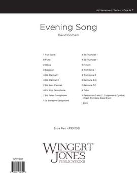 Gorham, D: Evening Song - Full Score