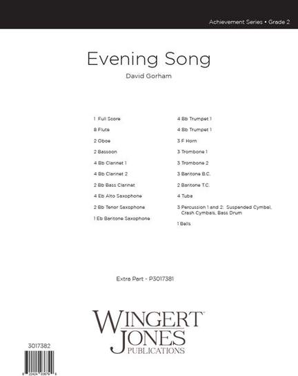 Gorham, D: Evening Song - Full Score