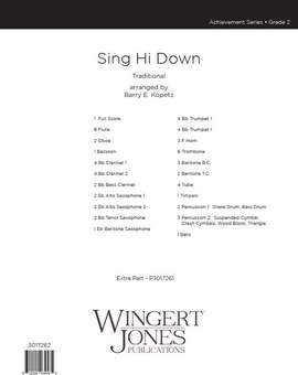 Kopetz, B E: Sing Hi Down - Full Score