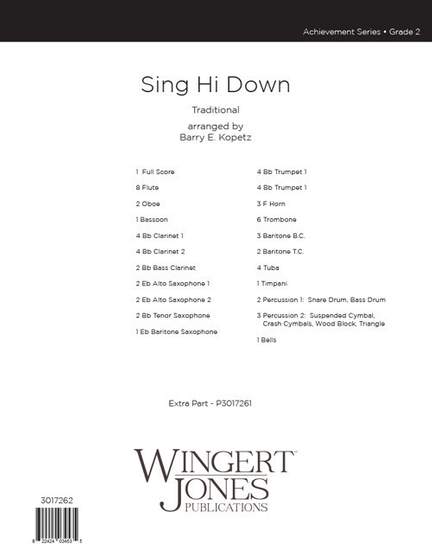 Kopetz, B E: Sing Hi Down - Full Score