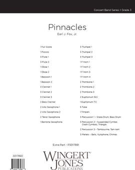Fox Jr., E J: Pinnacles - Full Score