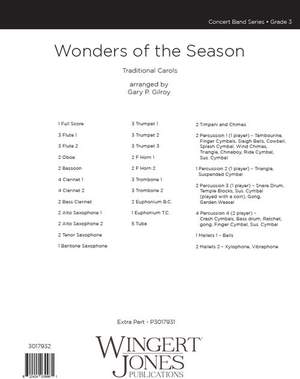 Gilroy, G P: Wonders of the Season - Full Score