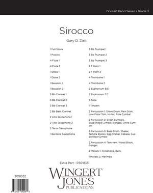 Ziek, G: Sirocco - Full Score