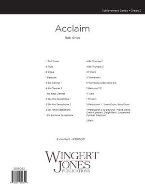 Grice, R: Acclaim - Full Score