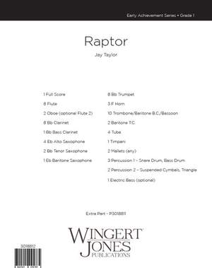 Taylor, J: Raptor - Full Score