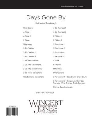 Rorabaugh, K: Days Gone By - Full Score