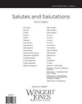 Kopetz, B E: Salutes and Salutations - Full Score