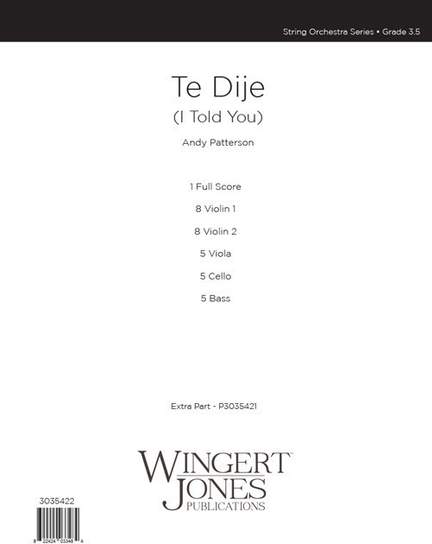 Patterson, A: Te Dije