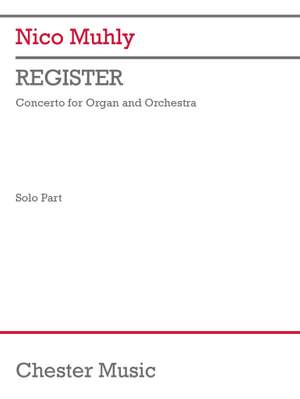 Nico Muhly: Register (Solo Part)