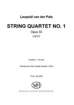 Leopold van der Pals: String Quartet no. 1 Op. 33 Product Image
