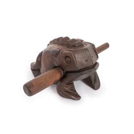 Percussion Plus Honestly Made Large brown frog guiro with scraper