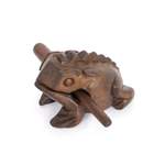 Percussion Plus Honestly Made Large brown frog guiro with scraper Product Image