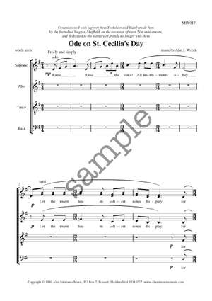 Ode on St Cecilia’s Day – SATB