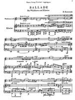 Kaminski: Ballade for French Horn and Piano (Piano performance score & part) Product Image