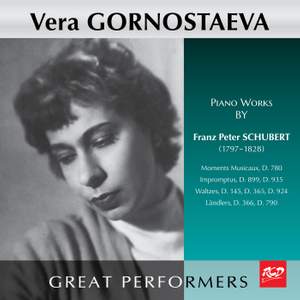 Gornostaeva Plays Piano Works by Schubert: Moments Musicaux, D.780 / Impromptus, D. 899, D.935 / Waltzes, Op.18, Op.9 , Op.91 / Ländlers, D. 366, D. 790