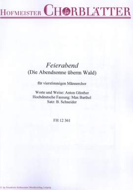 Günther, A: Feierabend