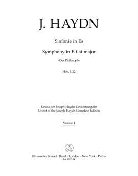 Haydn, Franz Joseph: Symphony No.22 in E-flat major (The Philosopher) (Hob.I:22) (Violin I)