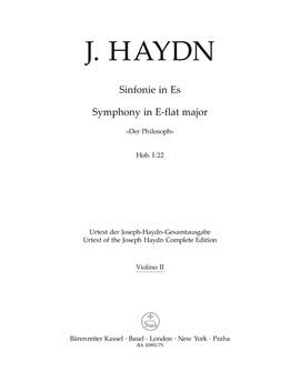 Haydn, Franz Joseph: Symphony No.22 in E-flat major (The Philosopher) (Hob.I:22) (Violin II)