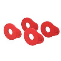 D'Addario Flex Lock Strap Block, 4-Pk Red 