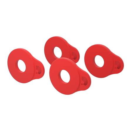 D'Addario Flex Lock Strap Block, 4-Pk Red 