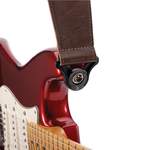 D'Addario Comfort Leather Auto Lock Guitar Strap, Brown Product Image