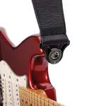 D'Addario Comfort Leather Auto Lock Guitar Strap, Black Product Image