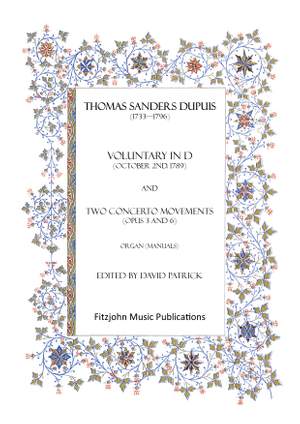 Voluntary in D (2.10.1789) & Two Movements from Concertos 3 & 6 (Manuals)