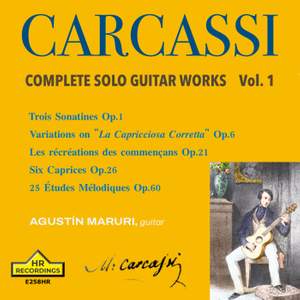 CARCASSI, COMPLETE SOLO GUITAR WORKS, Vol. 1, AGUSTÍN MARURI