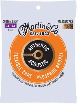 Martin - Flexible Core - Phosphor Bronze (3 Set Pack)