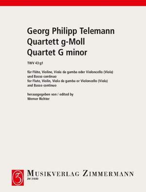 Telemann, Georg Philipp: Quartet G minor TWV 43:g1