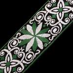 Levy's Hootenanny Jacquard Weave - Green and White Product Image