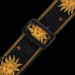 Levy's Sun Motif Weave with Leather Backing - Yellow on Black Product Image