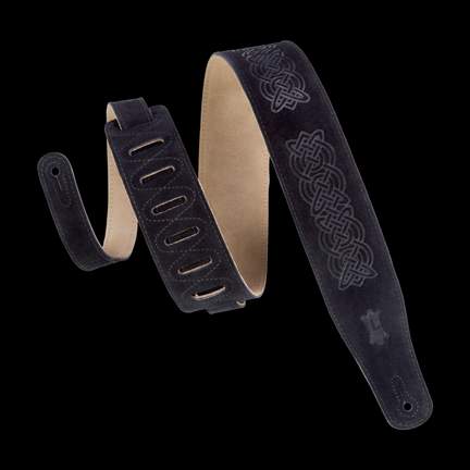 Levy's Celitc Embossed Suede Leather 2 1/2" - Black