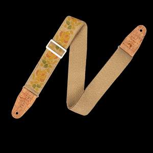 Levy's Vegan Hemp Webbing with Cork Ends - Rosa Yellow and Orange