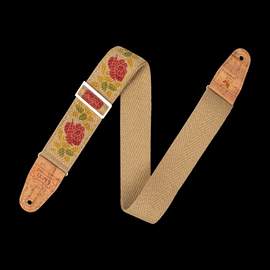 Levy's Vegan Hemp Webbing with Cork Ends - Rosa Pink and Red