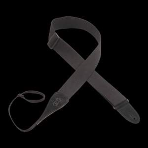 Levy's Cotton with Suede Headstock Loop - Black